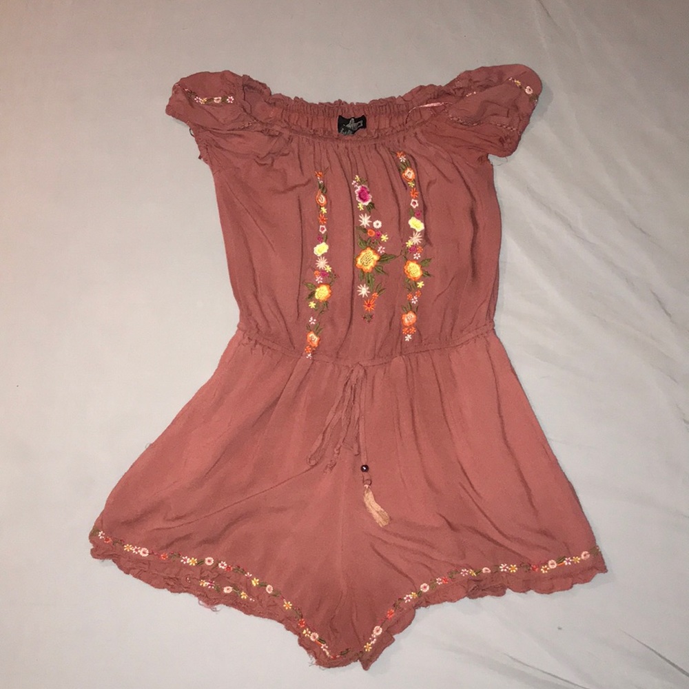 Romper with flower detail